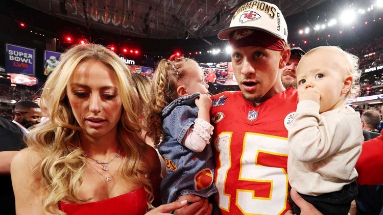 See Patrick Mahomes Celebrate Super Bowl LVIII Win With Wife Brittany Mahomes and Their Kids | kvue.com