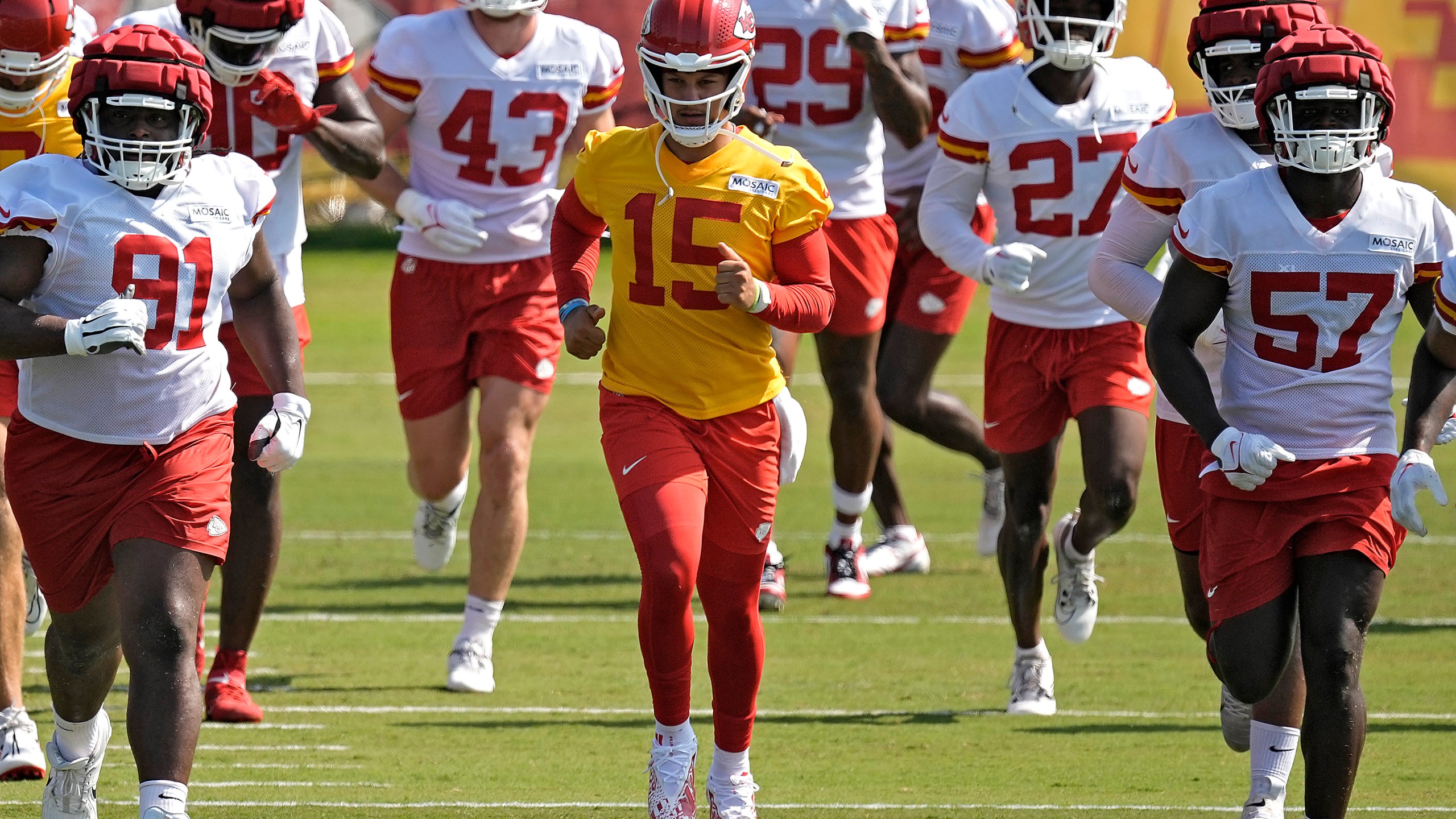 Chiefs relish in first full pads training camp practice