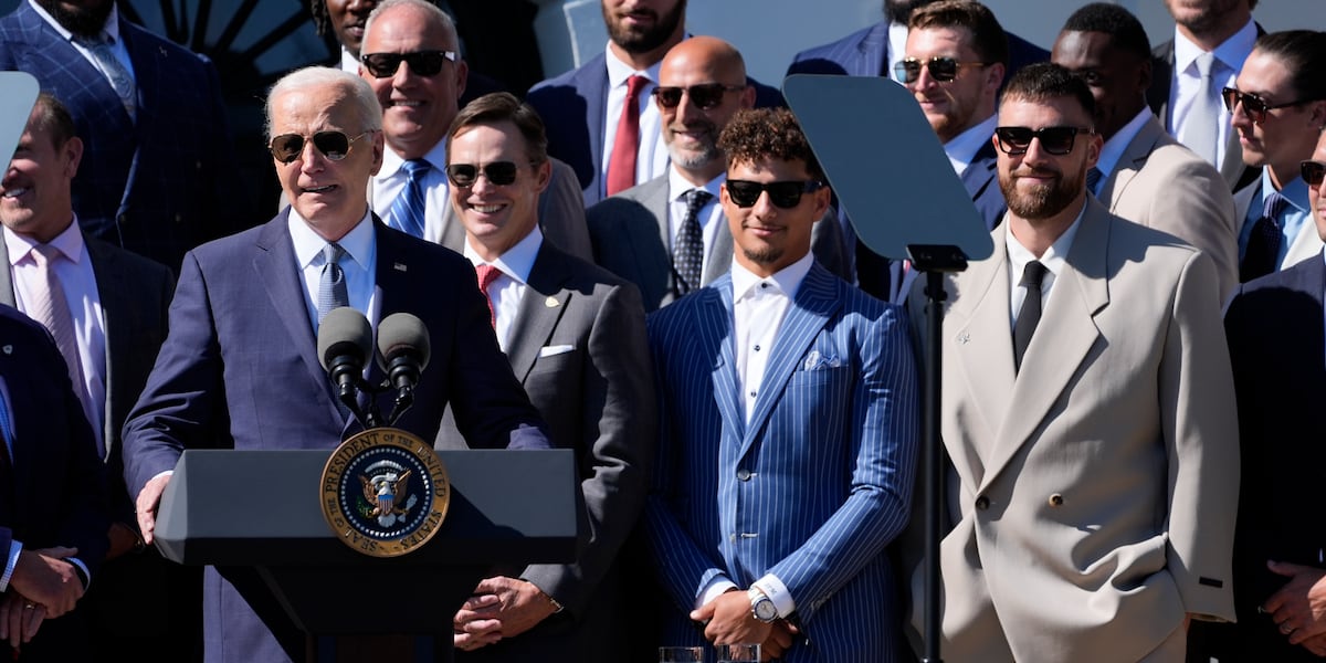 My fellow Americans': Travis Kelce steps up for brief moment of White House  spotlight