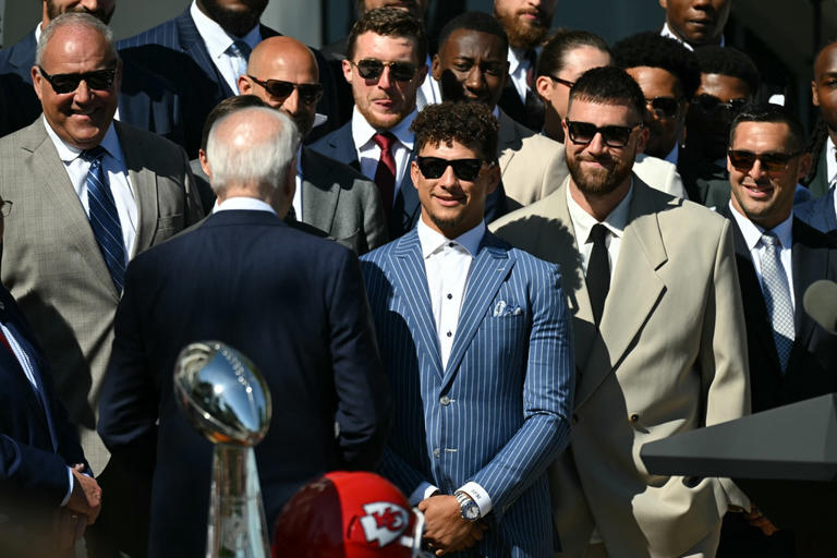 Travis Kelce and Patrick Mahomes Celebrate With Chiefs at White House