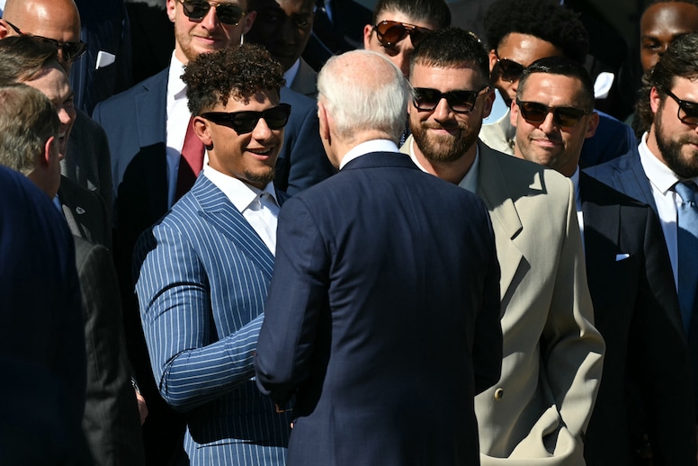 Patrick Mahomes, Travis Kelce, Joe Biden White House